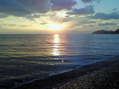 煙樹の夕日（釣れなかった時のパターンですね）