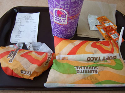 Taco Bellでお腹いっぱいです~