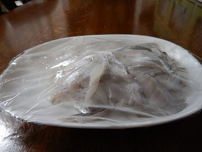 太刀魚のお刺身，2回分食べちゃってます